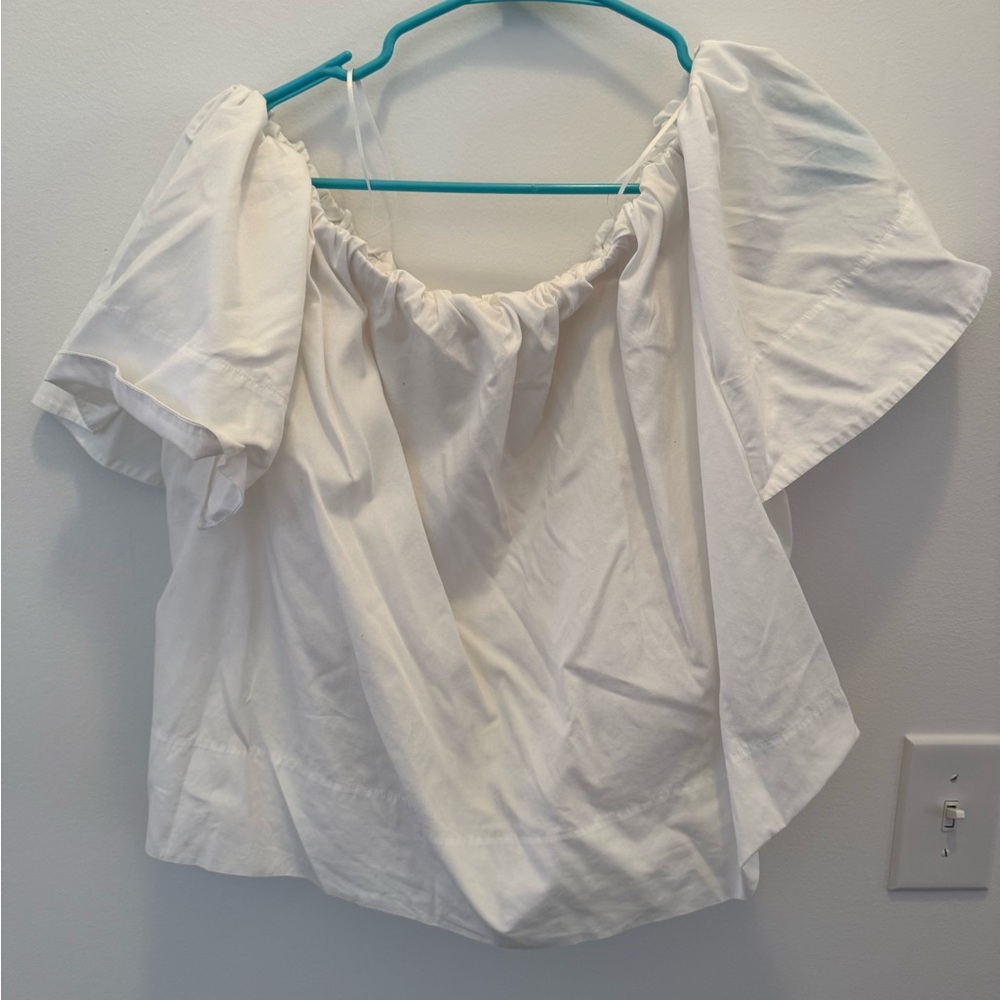 Vince White Off-Shoulder Blouse